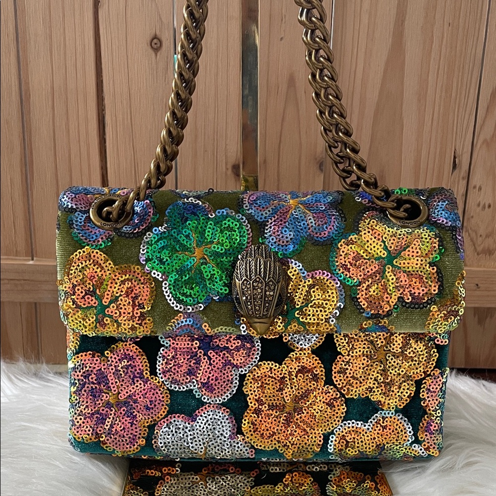 Kurt Geiger London Mini Kensington floral sequin crossbody bag